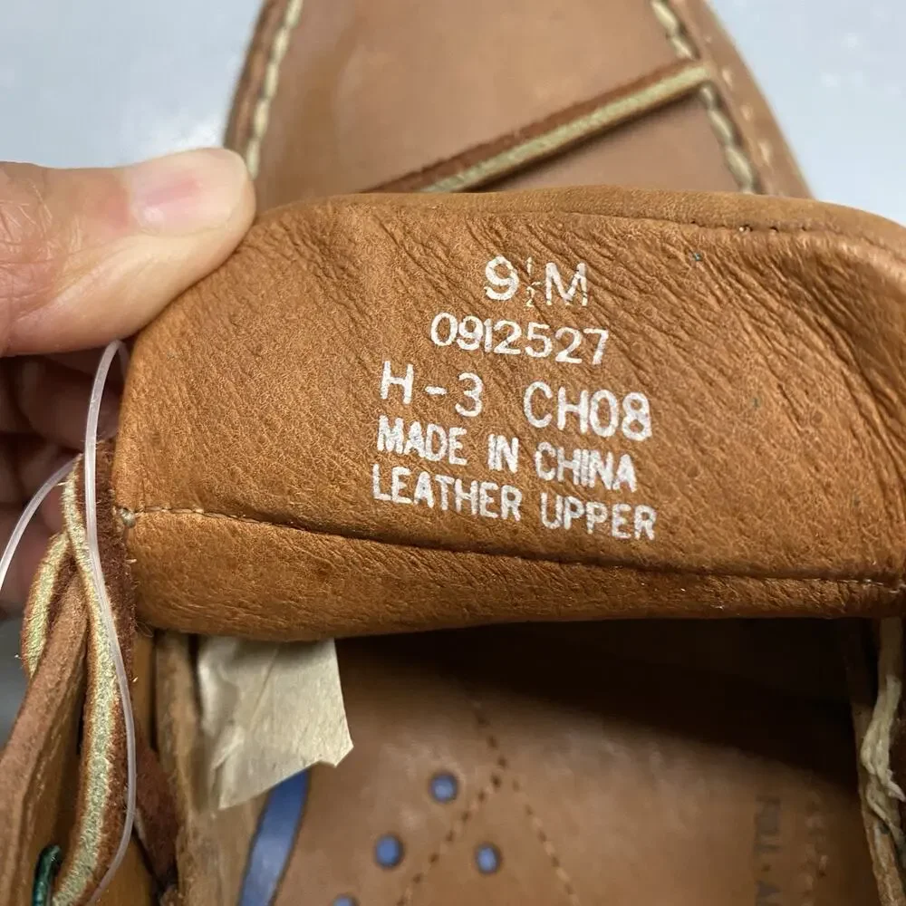Sperry Top-Sider Authentic Original 2-Eye Boat Shoes Brown Leather Men’s 9.5 NWT